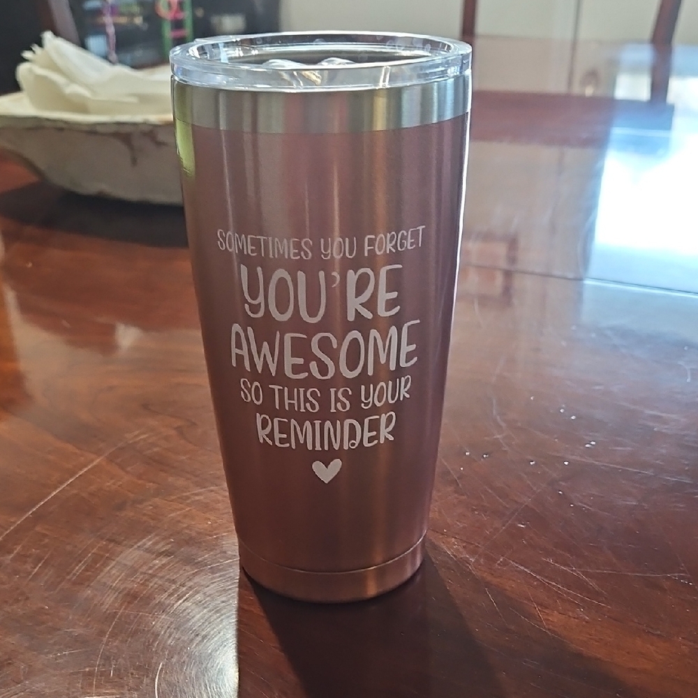 Brand New Never Used Rose Gold 20 oz  Tumbler